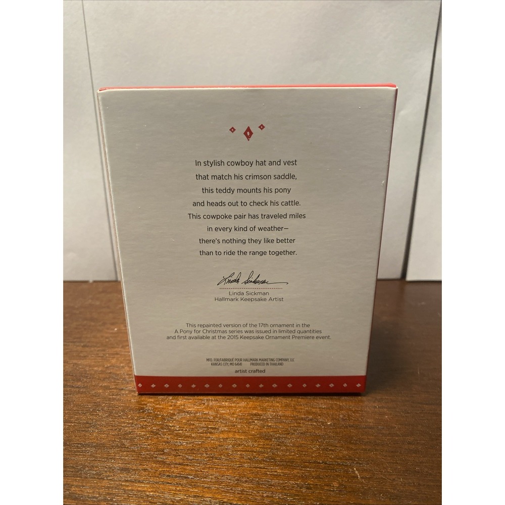 Hallmark Keepsake Ornament A‎ Pony For Christmas Limited Edition 2015 - Picture 2 of 4